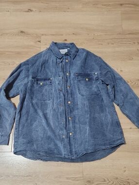 Koolah Blue Denim Button-Up Shirt Vintage Made In Australia